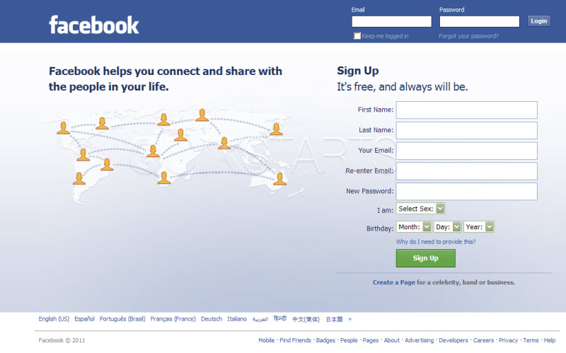 how to login to facebook