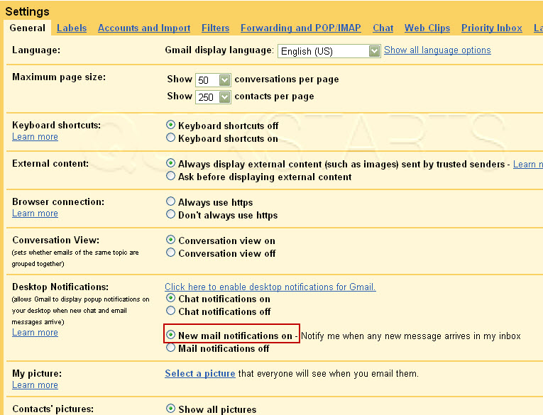 Scroll down the page and click the save button 
